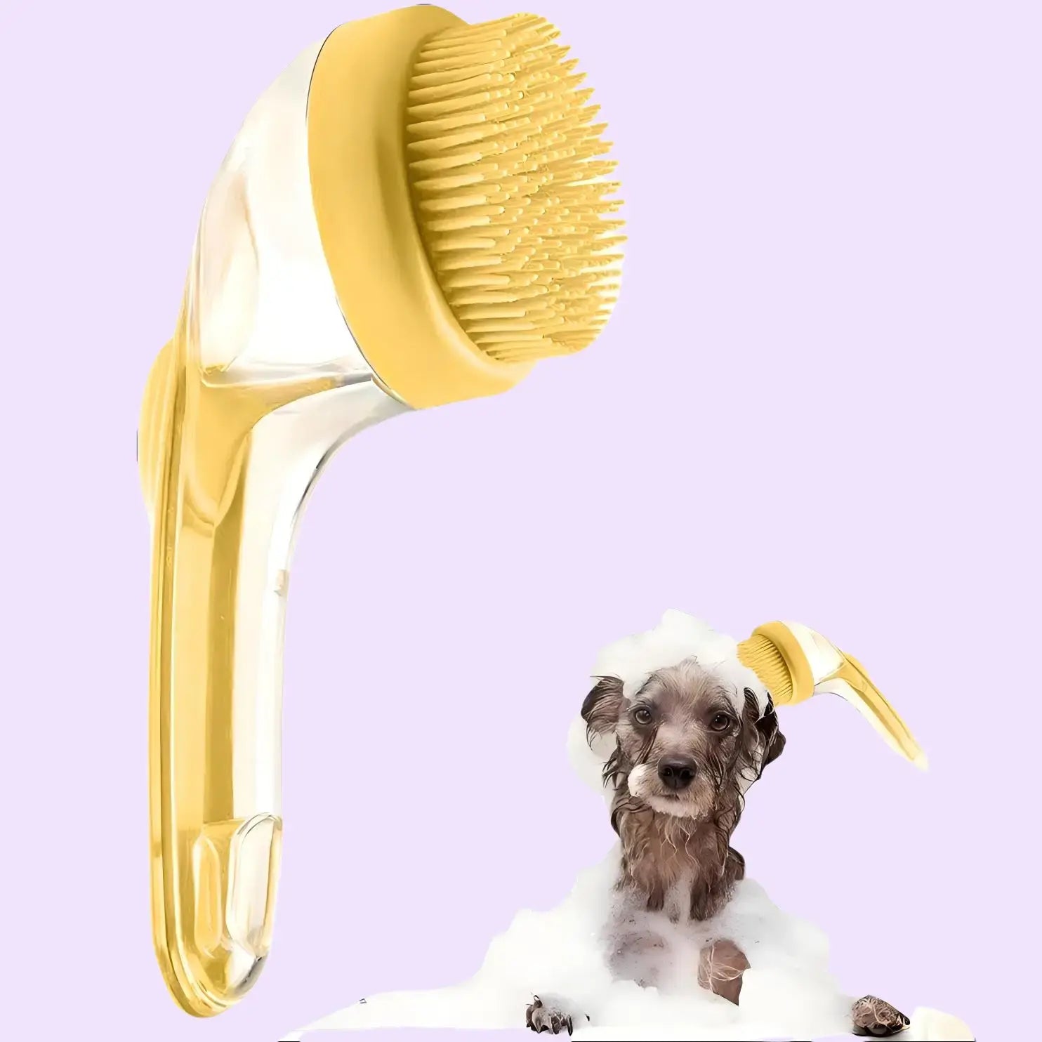 Soothing Pet Spa Brush - 2-In-1 Massage & Shampoo Dispenser for Deep Cleaning. ASMR Grooming, Gentle on All Coats!Dog&Cat Summer