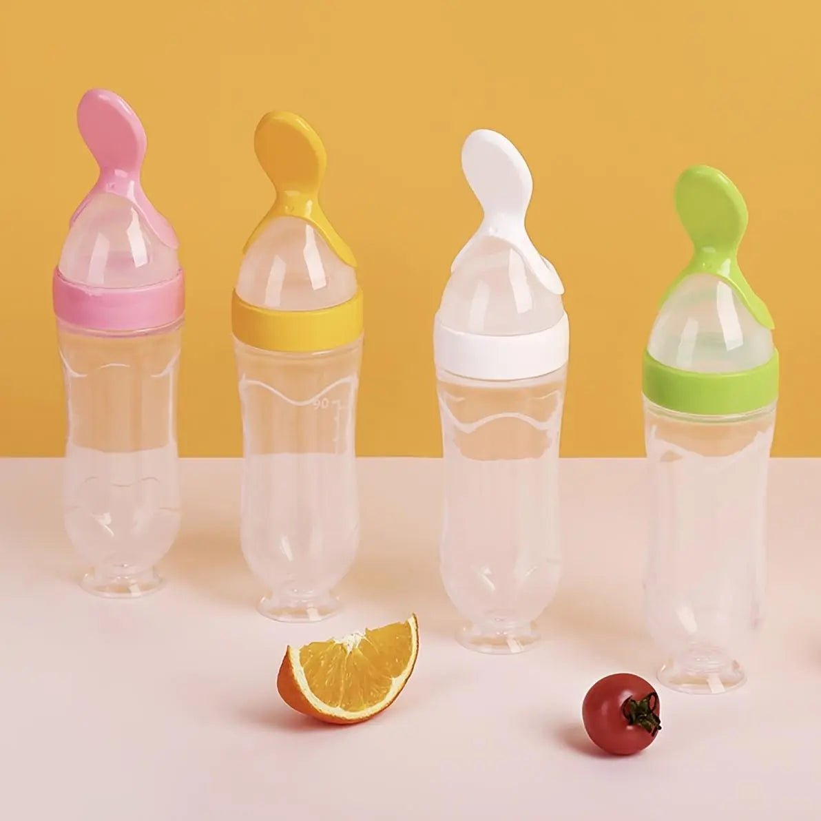 Baby Food Squeeze Feeder, Silicone Baby Milk Bottle, Baby Food Feeding Bottle, Baby Utensils, Baby Products, Drinking & Feeding Supplies, Newborn