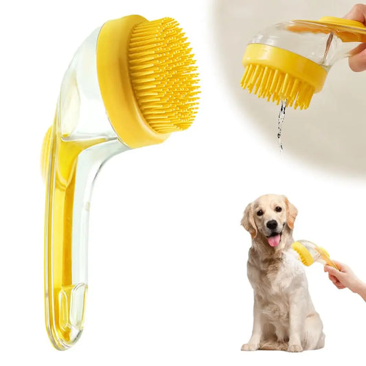 Soothing Pet Spa Brush - 2-In-1 Massage & Shampoo Dispenser for Deep Cleaning. ASMR Grooming, Gentle on All Coats!Dog&Cat Summer