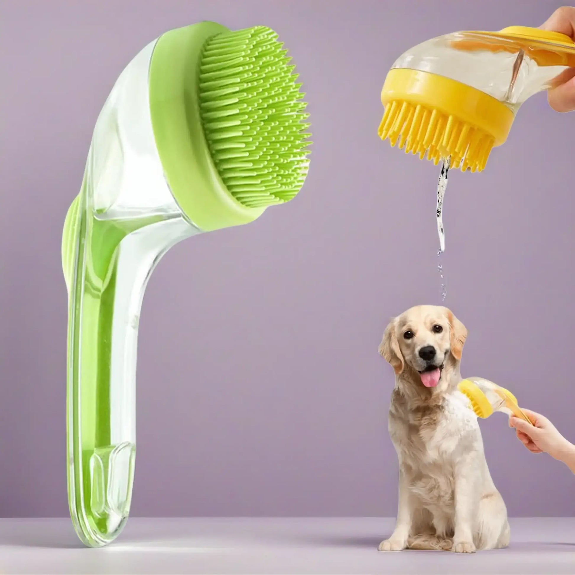 Soothing Pet Spa Brush - 2-In-1 Massage & Shampoo Dispenser for Deep Cleaning. ASMR Grooming, Gentle on All Coats!Dog&Cat Summer