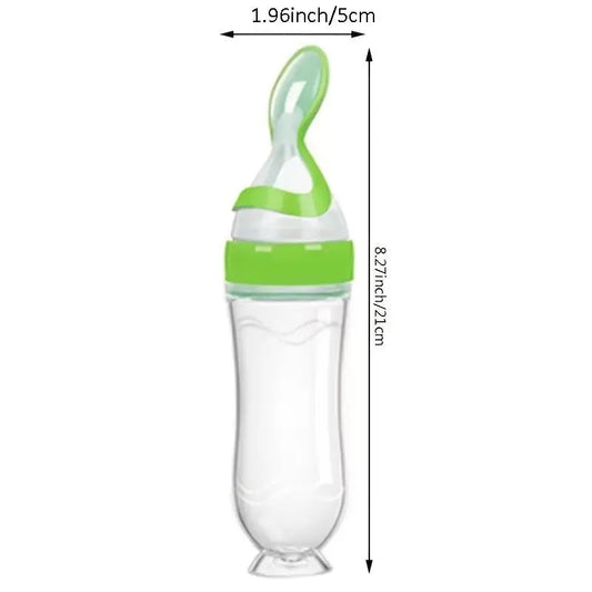 Baby Food Squeeze Feeder, Silicone Baby Milk Bottle, Baby Food Feeding Bottle, Baby Utensils, Baby Products, Drinking & Feeding Supplies, Newborn